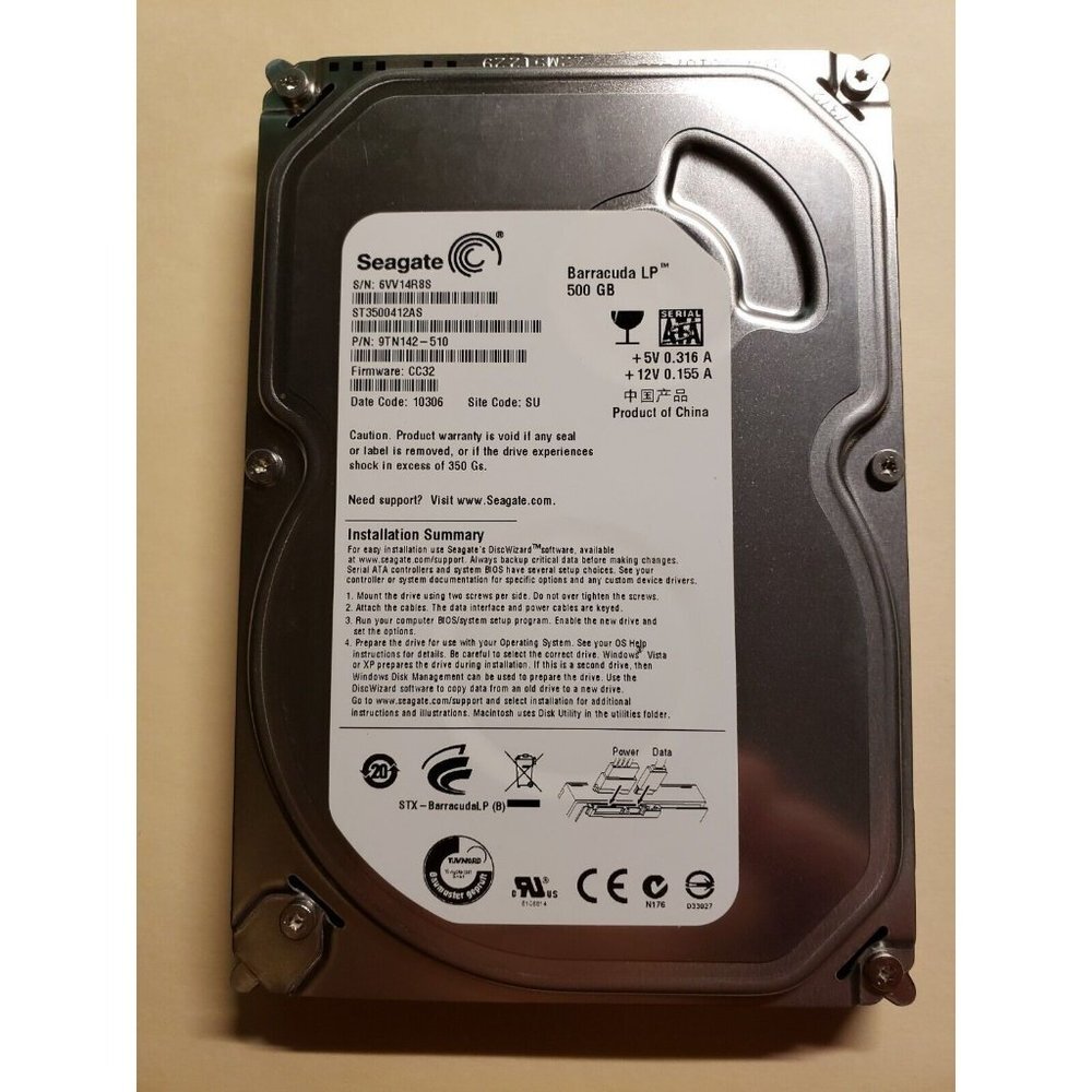 SEAGATE BARRACUDA LP 500GB 5.9K 16MB SATA II 3.5'' ST3500412AS